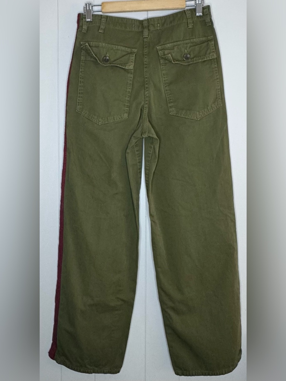 Zara “The Worker Straight “ Olive Wide-Leg Pants Womens Size 4 - Picture 3 of 8